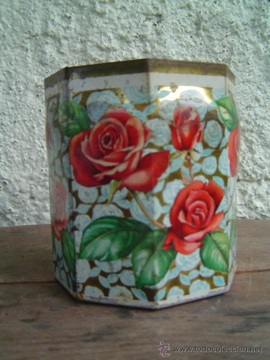 Botellas antiguas: BOTE CON BONITAS ROSAS - Foto 3