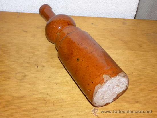 Botellas antiguas: Botella cer&agrave;mica vidriada melada - Foto 2