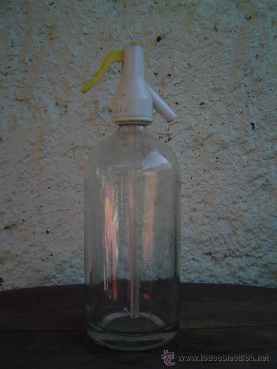 Botellas antiguas: SIFON CRISTAL  TRANSPARENTE - Foto 1