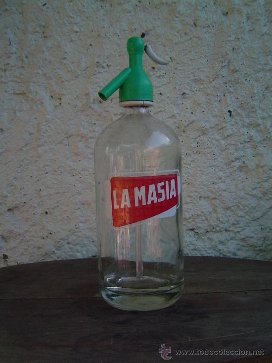 Botellas antiguas: SIFON LA MASIA SERIGRAFIADO - Foto 1