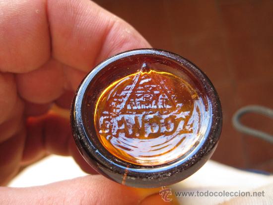 Botellas antiguas: BOTE ZARDOZ CON LETRAS EN RELIEVE EN LA BASE - Foto 2