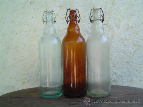 Botellas antiguas: 3 ANTIGUAS BOTELLAS - Foto 1