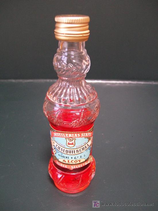 Botellas antiguas: CUALQUIERCOSA. Botellin, licor - Foto 1