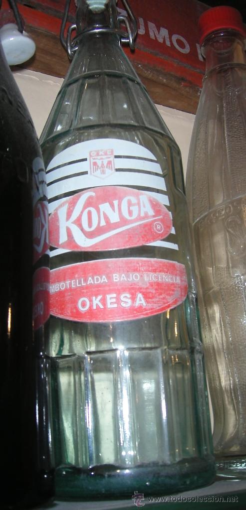 Botellas antiguas: Gaseosa Konga Okesa, 1litro - Foto 1