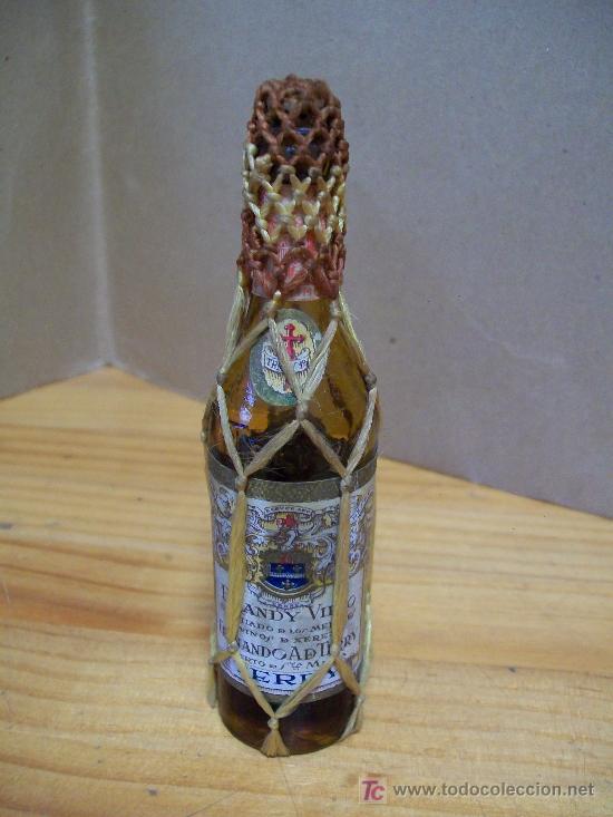 Botellas antiguas: BOTELLIN DE BRANDY DE JEREZ CENTENARIO - Foto 1