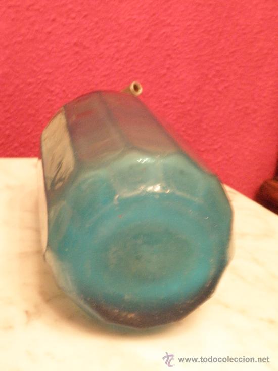 Botellas antiguas: Sif&oacute;n, 1930 en cristal azul - Foto 7