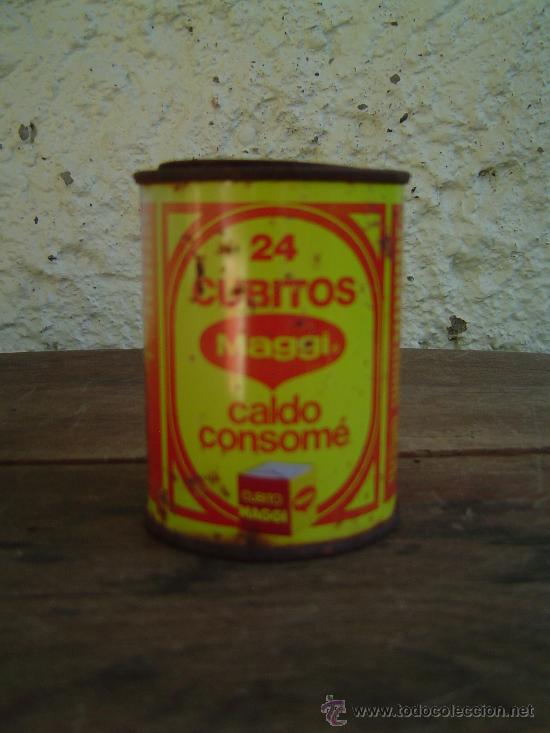 Botellas antiguas: BOTE 24 CUBITOS  MAGGI CALDO CONSOME - Foto 1