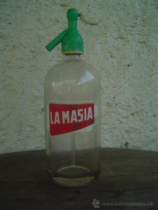 Botellas antiguas: SIFON LA MASIA SERIGRAFIADO - Foto 1