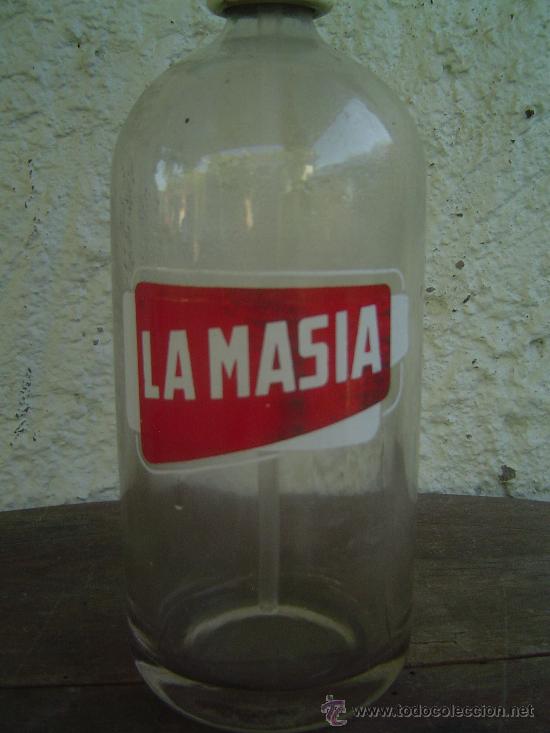 Botellas antiguas: SIFON LA MASIA SERIGRAFIADO - Foto 2