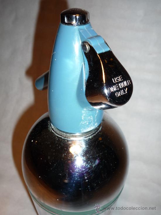 Botellas antiguas: Sif&oacute;n Met&aacute;lico Ingl&eacute;s. - Foto 3