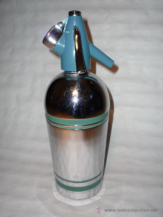 Botellas antiguas: Sif&oacute;n Met&aacute;lico Ingl&eacute;s. - Foto 1