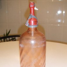 Botellas antiguas: SIFON ROSA NARANJA MODERNISTA TORTOSA MORERA TARRAGONA RARO PRECIOSO COLOR TAPON DE PLOMO