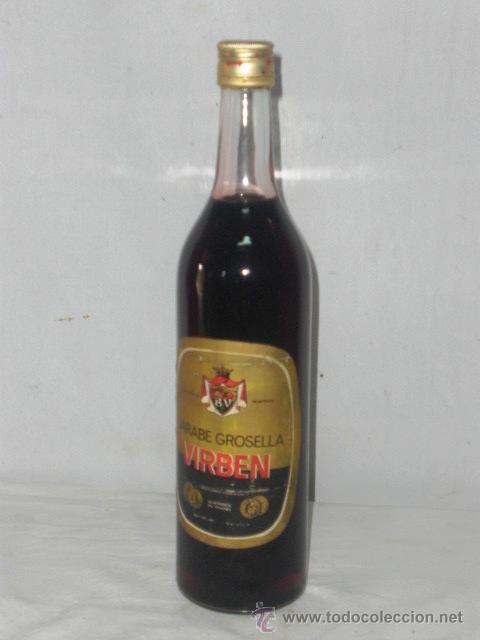 Botellas antiguas: BOTELLA DE JARABE DE GROSELLA VIRBEN. - Foto 3