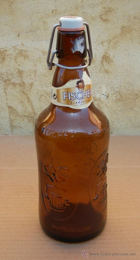 Botellas antiguas: botella de cerveza , fischer - Foto 1