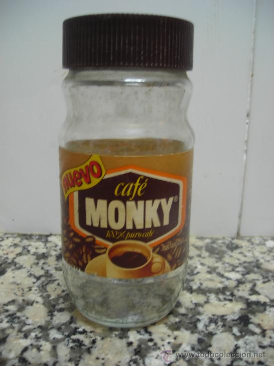 Botellas antiguas: BOTE DE CAFE MONKY INSTANTANEO - Foto 3