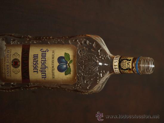 Botellas antiguas: BOTELLA LICOR DE CIRUELA ALEM&Aacute;N CON BONITOS RELIEVES - Foto 7