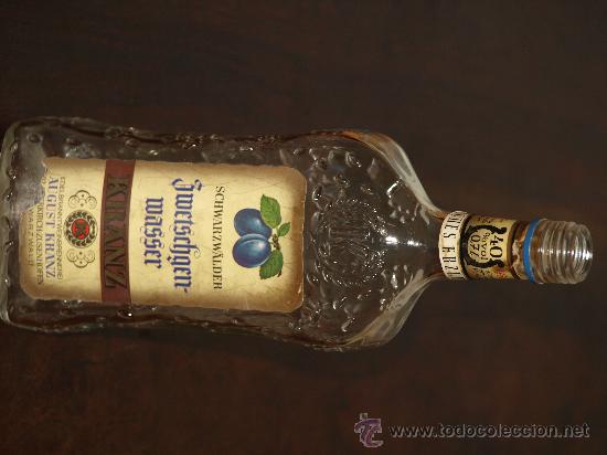 Botellas antiguas: BOTELLA LICOR DE CIRUELA ALEM&Aacute;N CON BONITOS RELIEVES - Foto 6