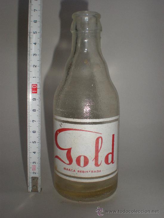 Botellas antiguas: Botella refresco* GOLD*, 20 cl. serigrafiada, - Foto 3