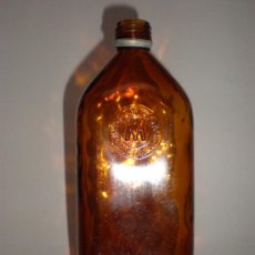 Botellas antiguas: BOTELLA CRISTAL *INSECTICIDA MEDEM * COLOR AMBAR. Lote 27394470