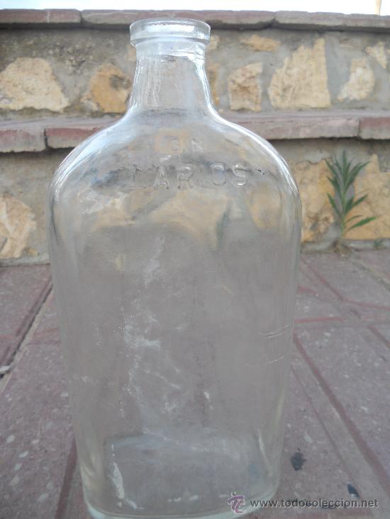 Botellas antiguas: ANTIGUA BOTELLA DE GIN LARIOS. 1 LITRO. - Foto 1