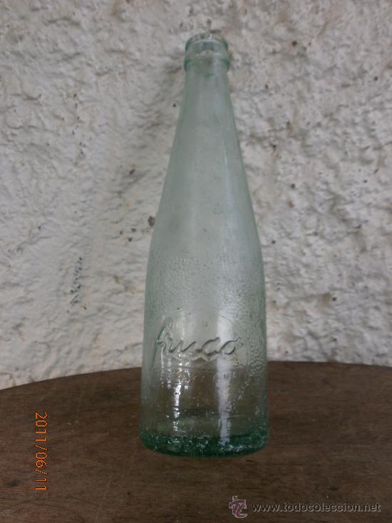 Botellas antiguas: BOTELLA DE FRUCO LETRAS EN RELIEVE - Foto 2