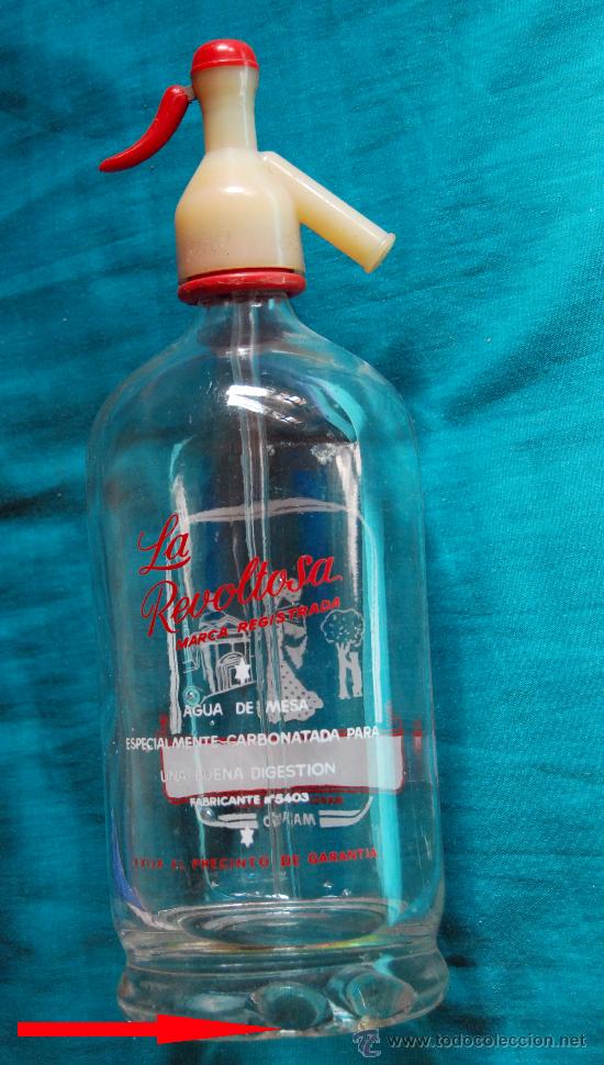 Botellas antiguas: Botella Sif&oacute;n Antiguo La Revoltosa - Foto 2