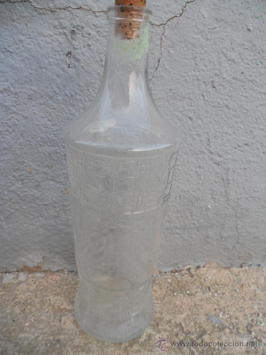 Botellas antiguas: ANTIGO BOTELLA DE ANIS. 1 LITRO. - Foto 1