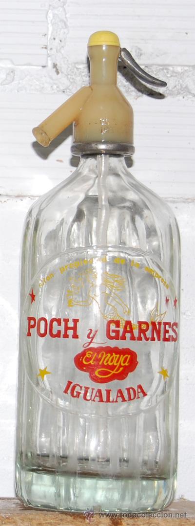Botellas antiguas: SIF&Oacute;N POCH Y GARN&Eacute;S DE IGUALADA - Foto 1