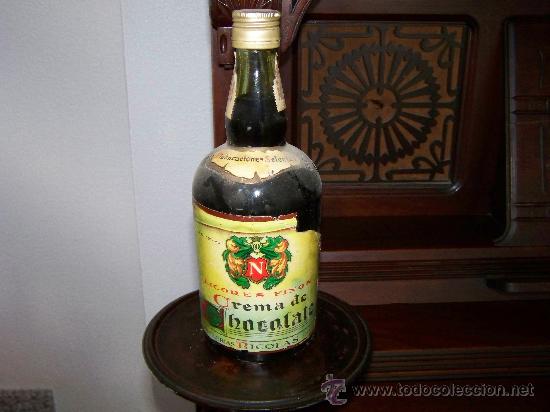 Botellas antiguas: Botella de licor Crema de Chocolate - Foto 1