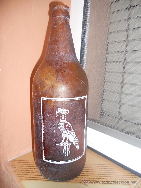 Botellas antiguas: ANTIGUA BOTELLA DE CERVEZ EL AZOR.1 LITRO - Foto 1