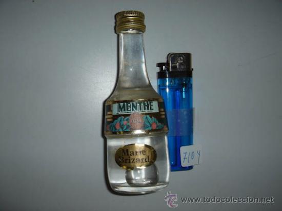 Botellas antiguas: Botell&iacute;n de MENTHE, MARIE BRIZARD. - Foto 1
