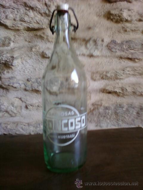 Botellas antiguas: BOTELLA DE GASEOSA TRONCOSO - Foto 1