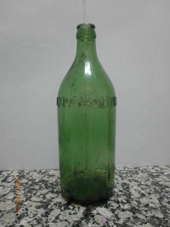 Botellas antiguas: BOTELLA MOSTO PALACIO LETRAS EN RELIEVE. - Foto 1
