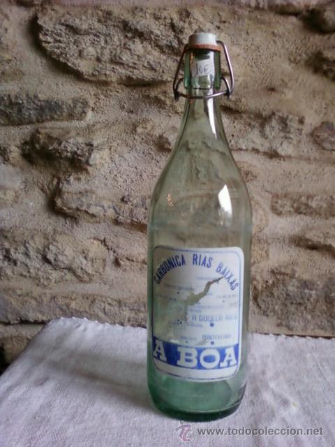 Botellas antiguas: BOTELLA DE GASEOSA A BOA - Foto 1