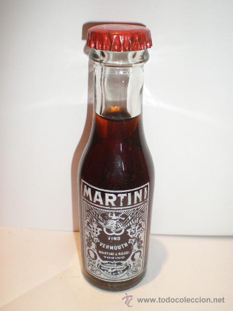 Botellas antiguas: ANTIGUO BOTELLIN DE MARTINI - SIN ABRIR - Foto 1