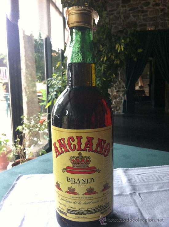 Botellas antiguas: BOTELLON DE 2,2 LITROS DE BRANDY ANCIANO - Foto 1