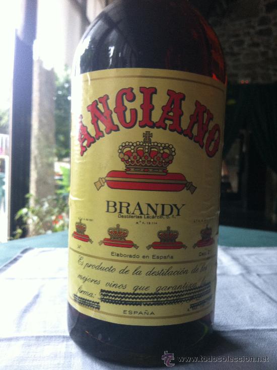 Botellas antiguas: BOTELLON DE 2,2 LITROS DE BRANDY ANCIANO - Foto 3