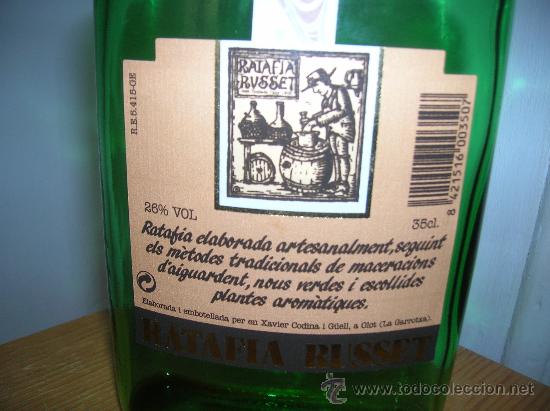 Botellas antiguas: RATAFIA   RUSSET   (Vacia) - Foto 2