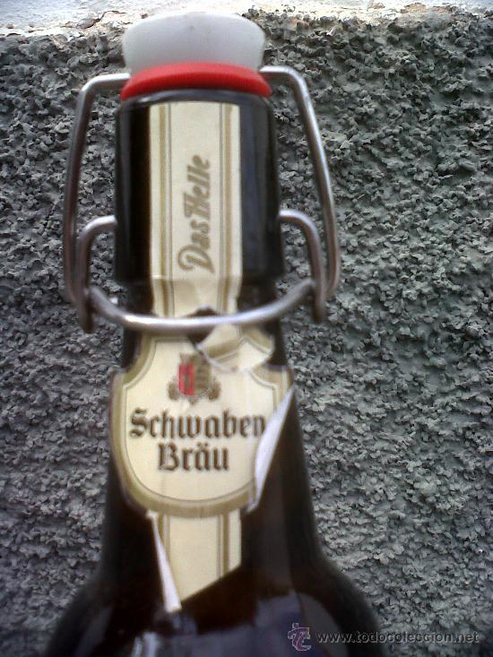 Botellas antiguas: BOTELLA DE CERVEZA DAS HELLE - Foto 3