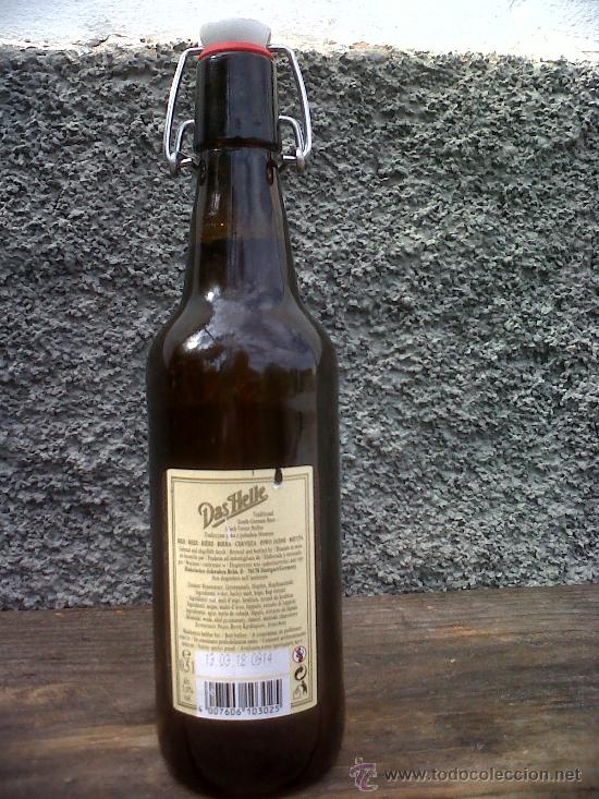 Botellas antiguas: BOTELLA DE CERVEZA DAS HELLE - Foto 4