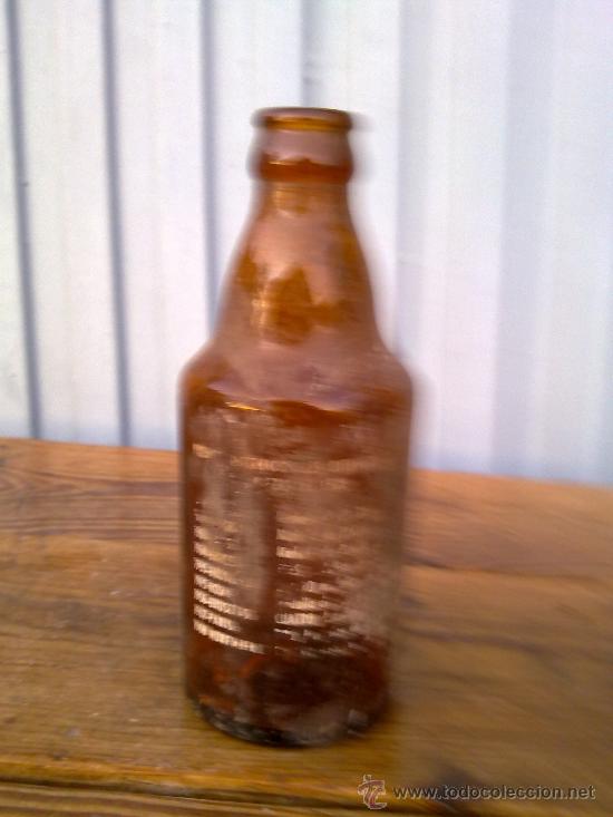 Botellas antiguas: BOTELLA DE CERVEZA SERIGRAFIADA, EL LEON. - Foto 2