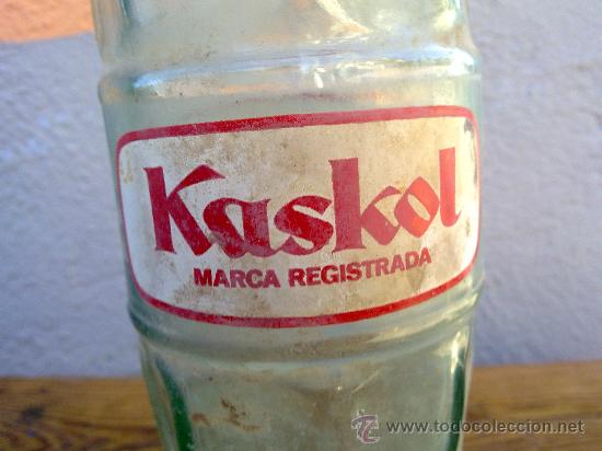 Botellas antiguas: BOTELLA DE KASCOL, SERIGRAFIADA . 1 LITRO. - Foto 2