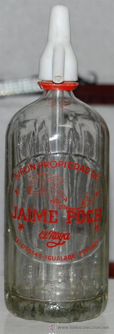Botellas antiguas: SIF&Oacute;N JAIME POCH DE IGUALADA - Foto 1