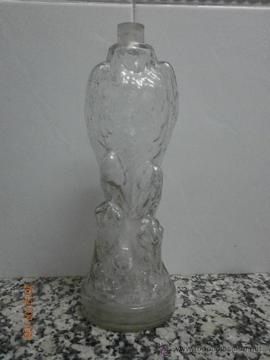 Botellas antiguas: ANTIGUA BOTELLA FORMA DE LORITO - Foto 1