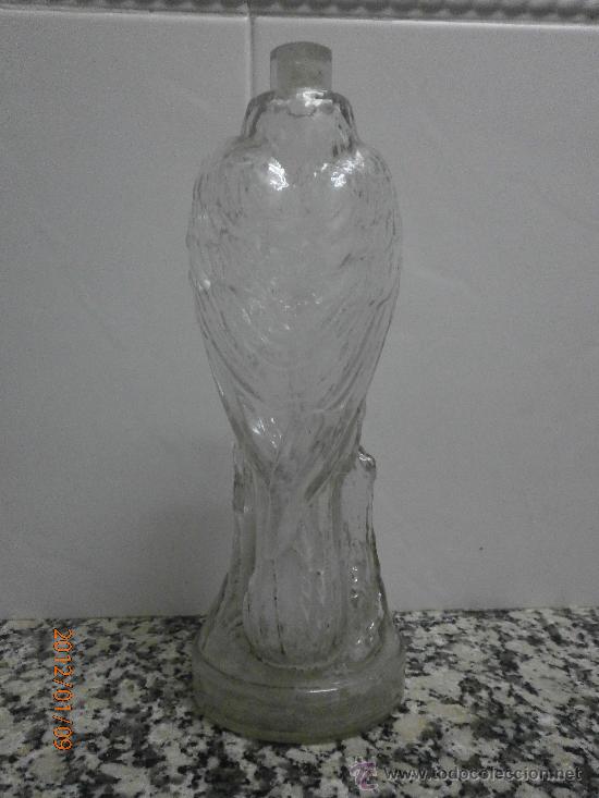 Botellas antiguas: ANTIGUA BOTELLA FORMA DE LORITO - Foto 2