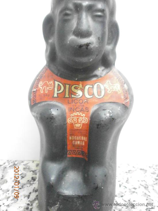 Botellas antiguas: ANTIGUA BOTELLA LICOR PISCO - Foto 2
