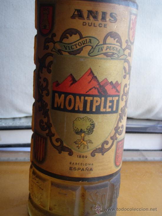 Botellas antiguas: Anis Montplet - Antigua - - Foto 2