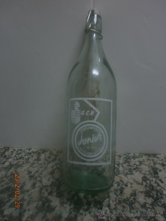 Botellas antiguas: BOTELLA ESPUMOSOS JUNIOR CASTEJON (NAVARRA) CABIDA. 96 CTLS. - Foto 1