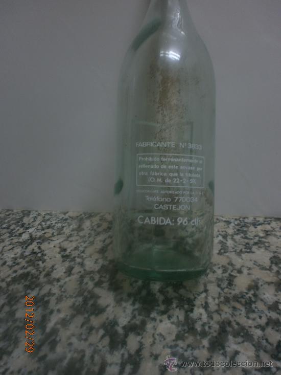 Botellas antiguas: BOTELLA ESPUMOSOS JUNIOR CASTEJON (NAVARRA) CABIDA. 96 CTLS. - Foto 2