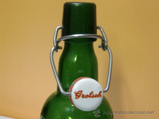 Botellas antiguas: Botella de cristal marca Grolsch - Foto 2